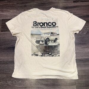 Ford Bronco Shirt Short Sleeve Beige Men’s Extra Large